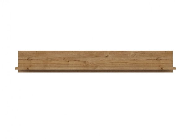 Wall Mounted Storage Display Floating Shelf 156cm Panel Waterford Oak Effect Scandinavian - Holten