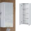 Wall Cabinet Tall Storage Cupboard White Gloss Unit Living Room Bedroom Furniture – Sol