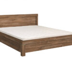 Modern Chunky European 180cm Super King Size Bed in Medium Oak Effect With Solid Wood Slats - Gent