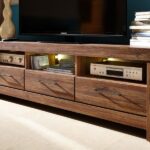 wide tv stand long tv cabinet with drawers in dark oak gent range