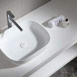 oval countertop basin white ceramic hermosa