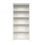 Modern Bookcase Open Shelf Cabinet Tall Shelving Unit White Matt Effect Finish - Kaspian
