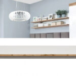 Wall Mounted Book Shelf Storage Display Floating Panel Unit 156cm White and Oak Scandi - Holten