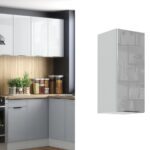 kitchen wall cabinet narrow slim 300mm kitchen wall unit light grey gloss modern affordable kitchen furniture handless slab door
