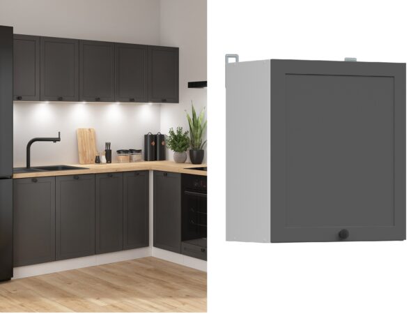 500mm kitchen wall unit shaker cabinet dark grey junona