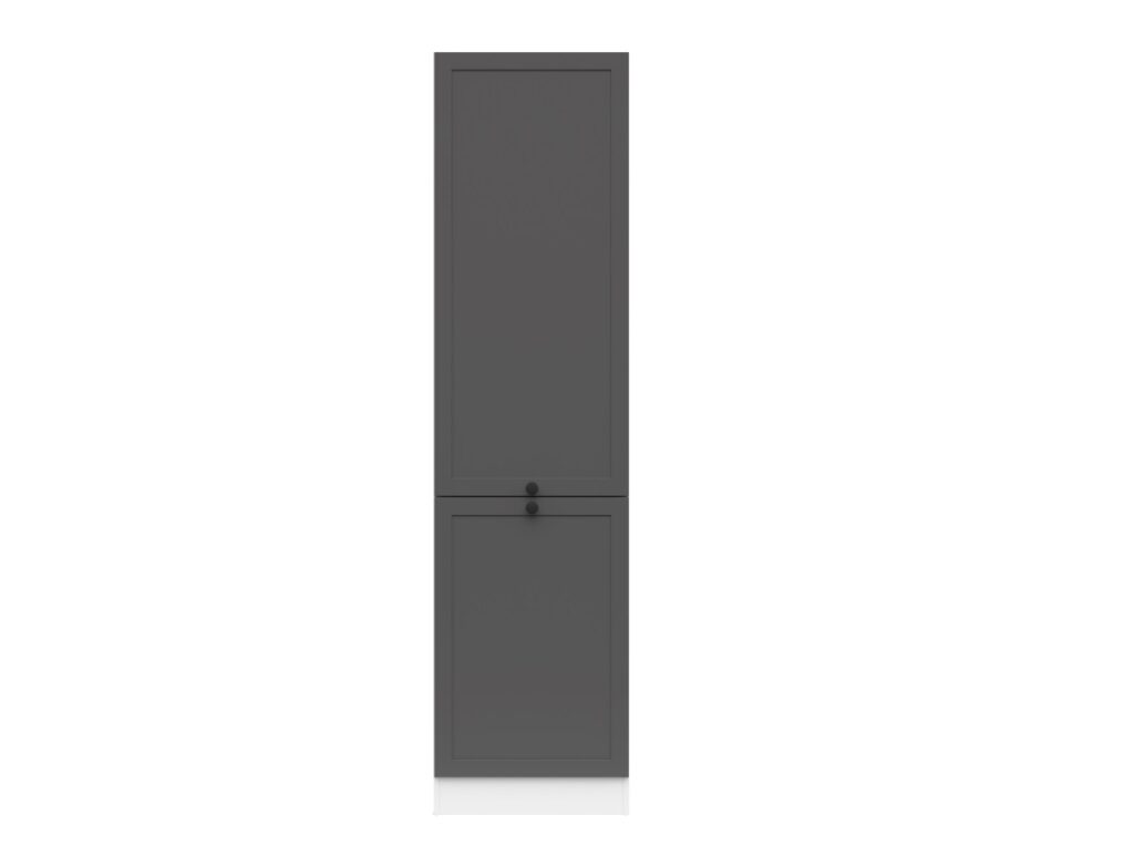 500mm Tall Kitchen Unit Larder Cabinet Pantry Freestanding Cupboard Shaker Dark Grey Right - Junona