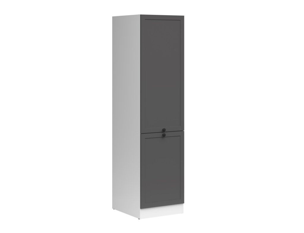 500mm Tall Kitchen Unit Larder Cabinet Pantry Freestanding Cupboard Shaker Dark Grey Right - Junona