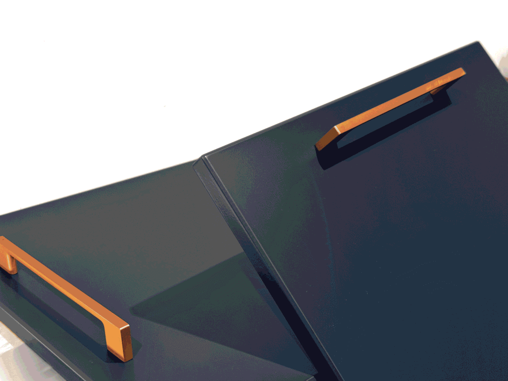 Kitchen Cabinet Pull Out Storage Basket 200mm Unit Navy Dark Blue Freestanding  Base  – Nora