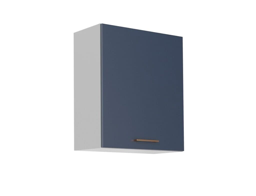 Kitchen Cabinets Set Dark Blue 9 Units Tall Oven Housing Glass Wall Display 300cm Full Package - Nora