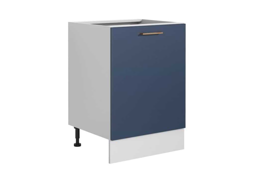 Kitchen Cabinets Set Dark Blue 9 Units Tall Oven Housing Glass Wall Display 300cm Full Package - Nora
