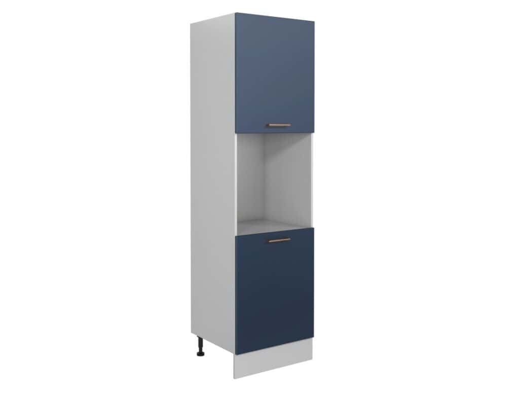 Kitchen Cabinets Set Dark Blue 9 Units Tall Oven Housing Glass Wall Display 300cm Full Package - Nora