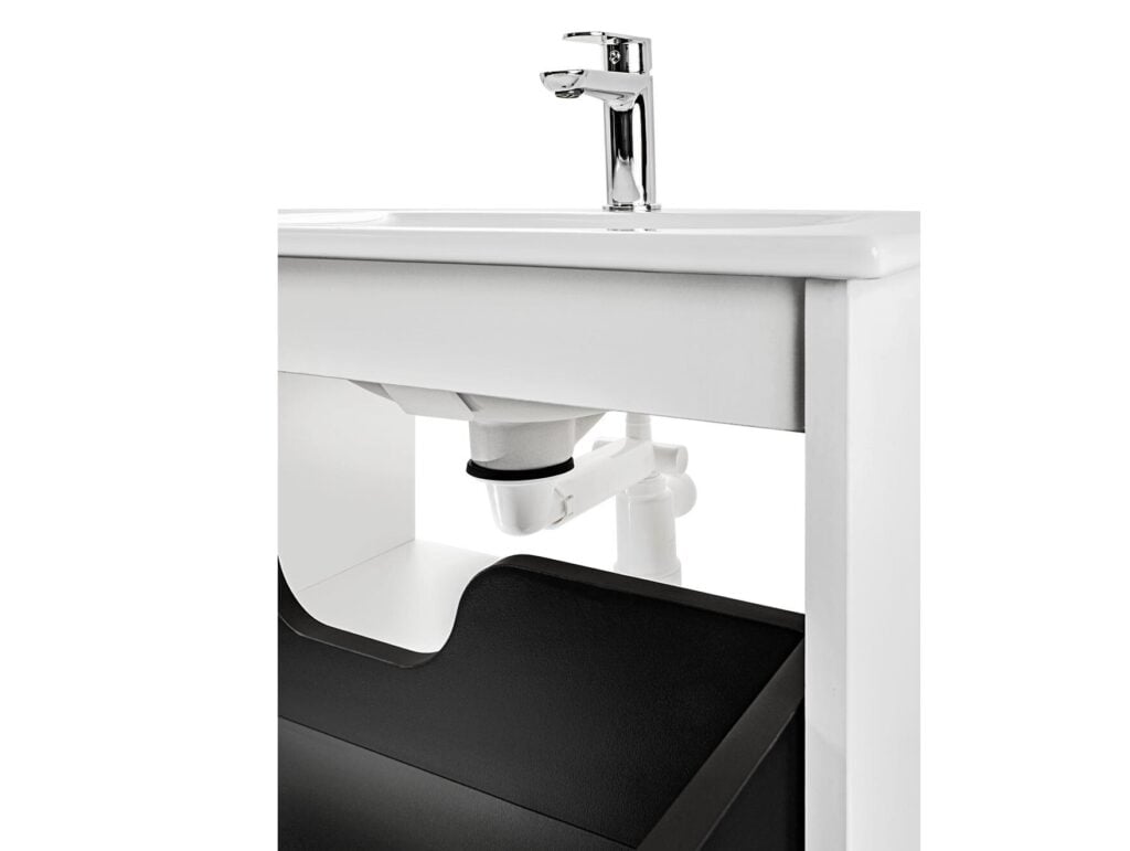 Bathroom Sink Waste Trap Space Saving Telescopic Syphon Slimline Plumb Kit with Chrome Pop Up Click Clack - Preloc