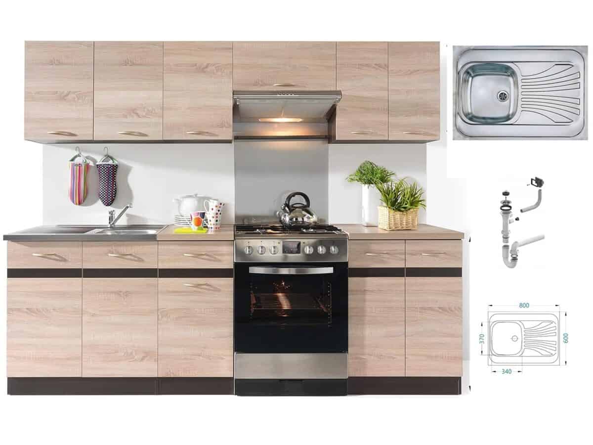Basic Kitchen Sink Unit Off the Shelf Kitchen Cabinets with Sink Fitted DIY Kitchen Units