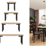 Round Extendible Table Black Oak Indus 2 WEB RES First Image