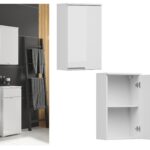 white bathroom wall cabinet storage unit white gloss slimline narrow small cupboard