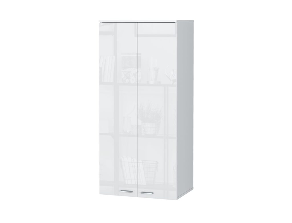 White Gloss Wall Unit Tall Cabinet Storage Living Room Bedroom Furniture – Sol