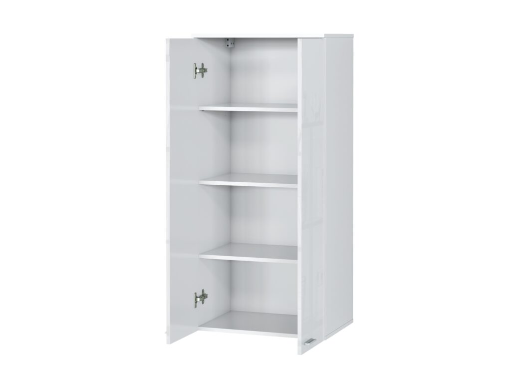 White Gloss Wall Unit Tall Cabinet Storage Living Room Bedroom Furniture – Sol
