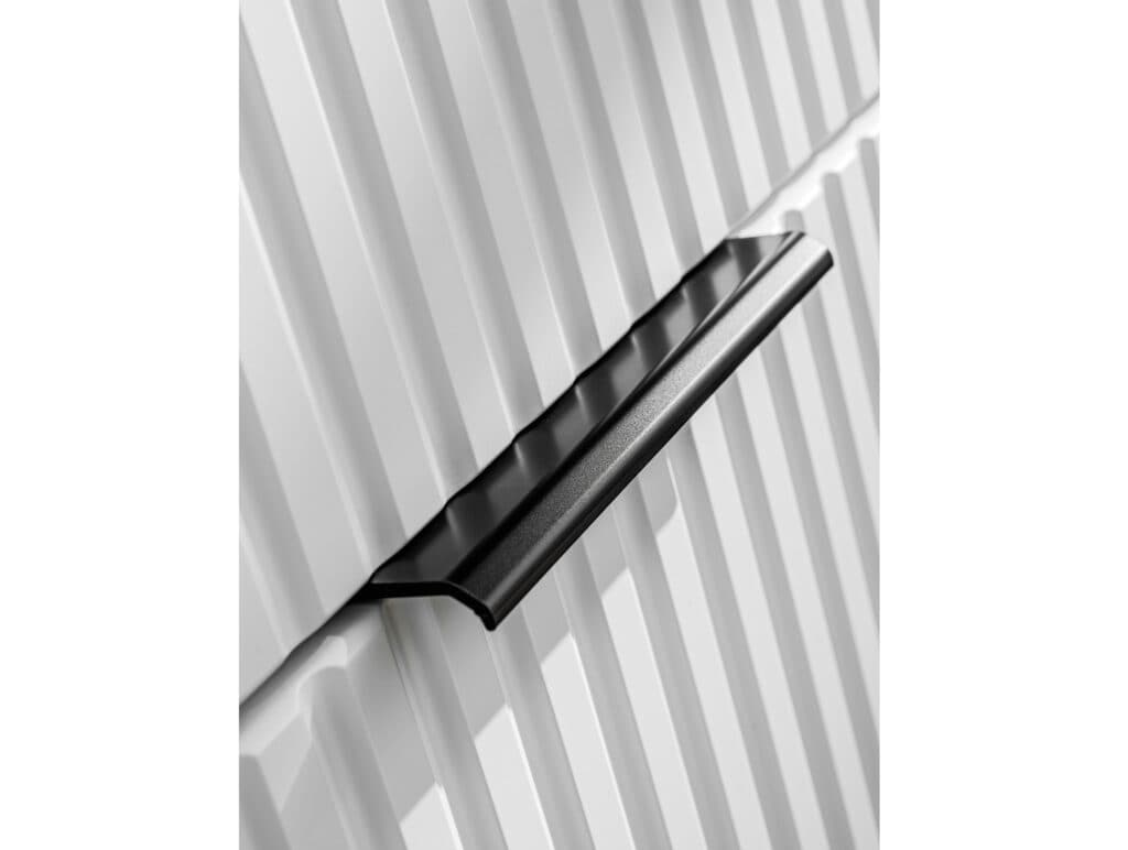 Tall Bathroom Cabinet White Slim Narrow Storage Unit Ribbed Fluted Door Floating Furniture - Adel