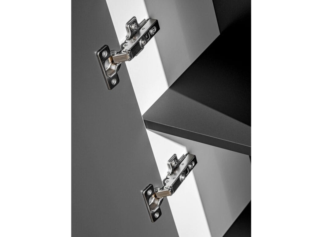 Tall Bathroom Cabinet White Slim Narrow Storage Unit Ribbed Fluted Door Floating Furniture - Adel