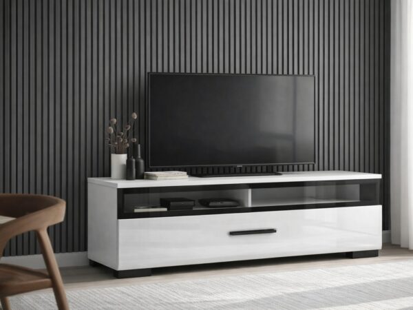 small tv unit with storage drawer white gloss tv cabinet for up to 40 inch tv