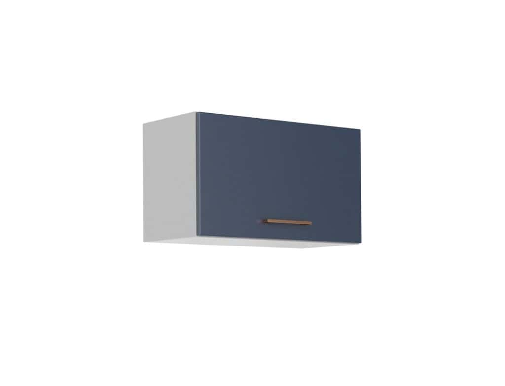 Kitchen Cabinets Set Dark Blue 9 Units Tall Oven Housing Glass Wall Display 300cm Full Package - Nora