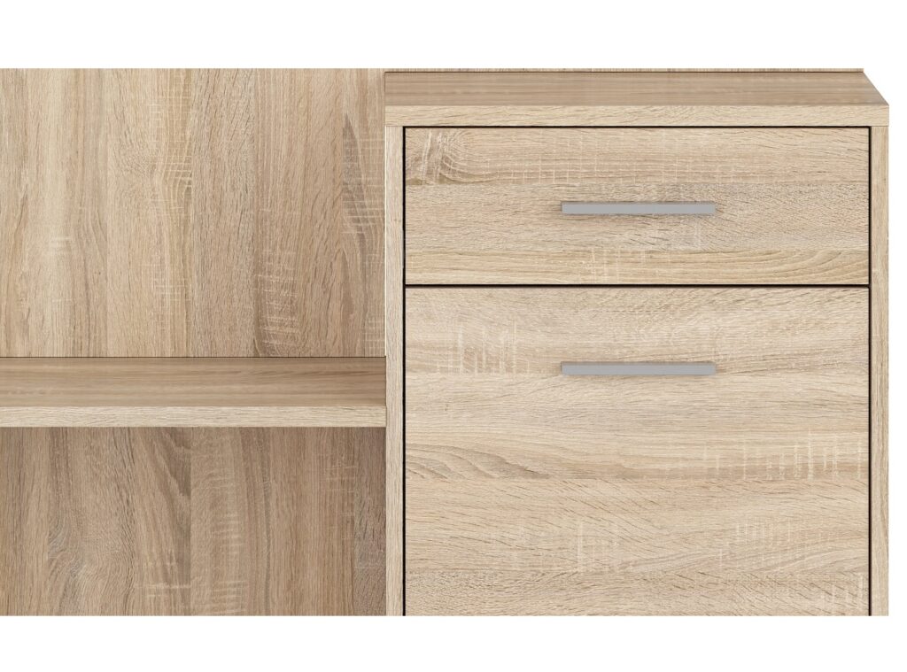 Hallway Coat Cupboard Shoe Cabinets Storage Drawer Coat Hooks Mirror Sonoma Oak Entrance Hall Furniture Set - Nepo