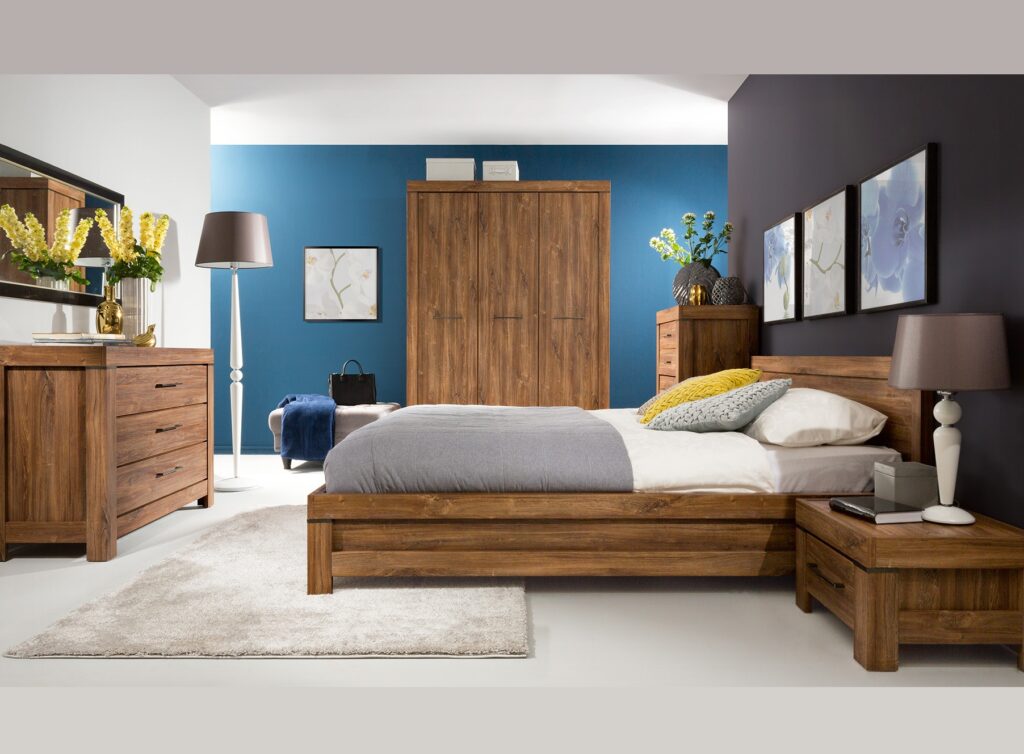 Chest of Drawers 115cm Wide 3 Drawer Storage Dresser Modern Country Medium Oak Effect - Gent