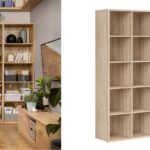 oak bookcase cube storage unit 10