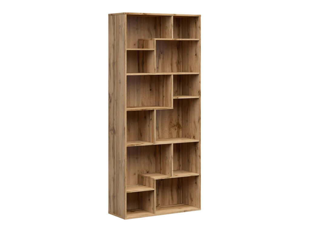Cube Shelving Unit Room Divider Large Display Bookcase Open Vertical or Horizontal Storage Shelf Oak - Tetrix