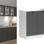 sink kitchen unit 800mm under sink cabinet shaker dark grey 800mm freestanding