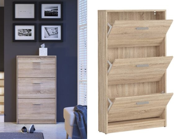 slim shoe cabinet for hallway sonoma oak narrow storage