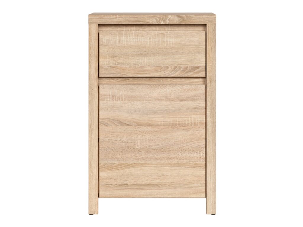 Small Cabinet with Drawer Bedside Unit Side Sofa Storage Sonoma Oak - Kaspian
