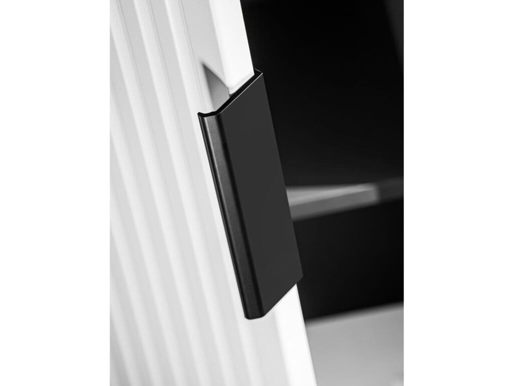 Tall Bathroom Cabinet White Slim Narrow Storage Unit Ribbed Fluted Door Floating Furniture - Adel