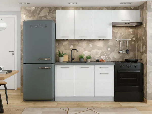 white gloss kitchen cabinets 5 unit set small kitchen kitchenette