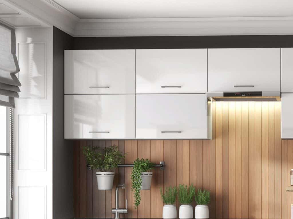 Modern White High Gloss Kitchen Cabinets Cupboards Set of 11 Units Complete Modular 240cm DIY Kitchen - Ella