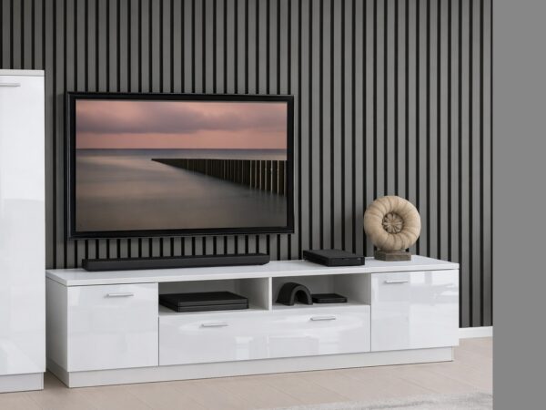 white gloss tv unit with storage modern tv cabinet for up to 65 inch tv