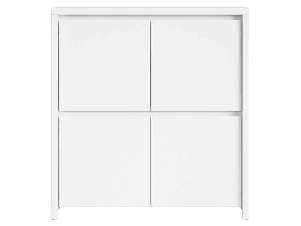 Sideboard Small White Compact Square Storage Cabinet Modern Living Room Furniture - Kaspian