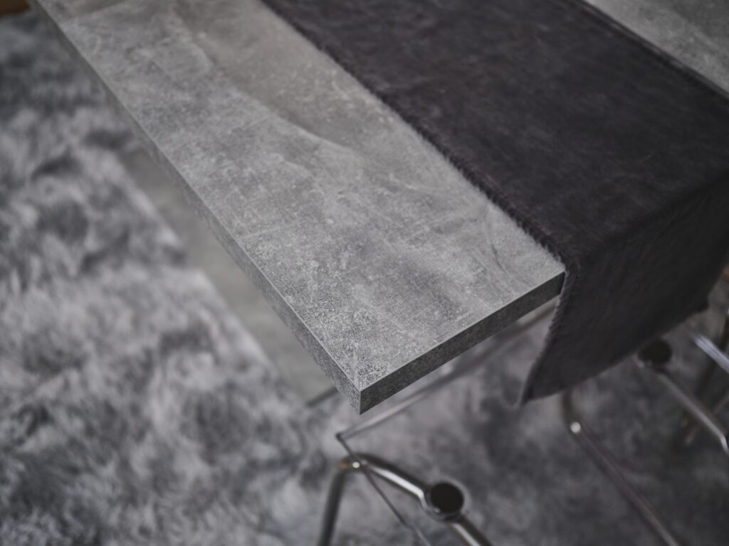 Christmas Dining Table Extending Grey White Festive Kitchen Dinner Table 6 8 Seater Pedestal V leg - Masy