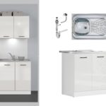 under sink kitchen cabinet 800mm sink unit white chalk gloss