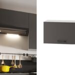 600mm kitchen wall cabinet half height storage extractor fan housing unit oak and grey kitchen modern budget affordable kitchen furniture clara