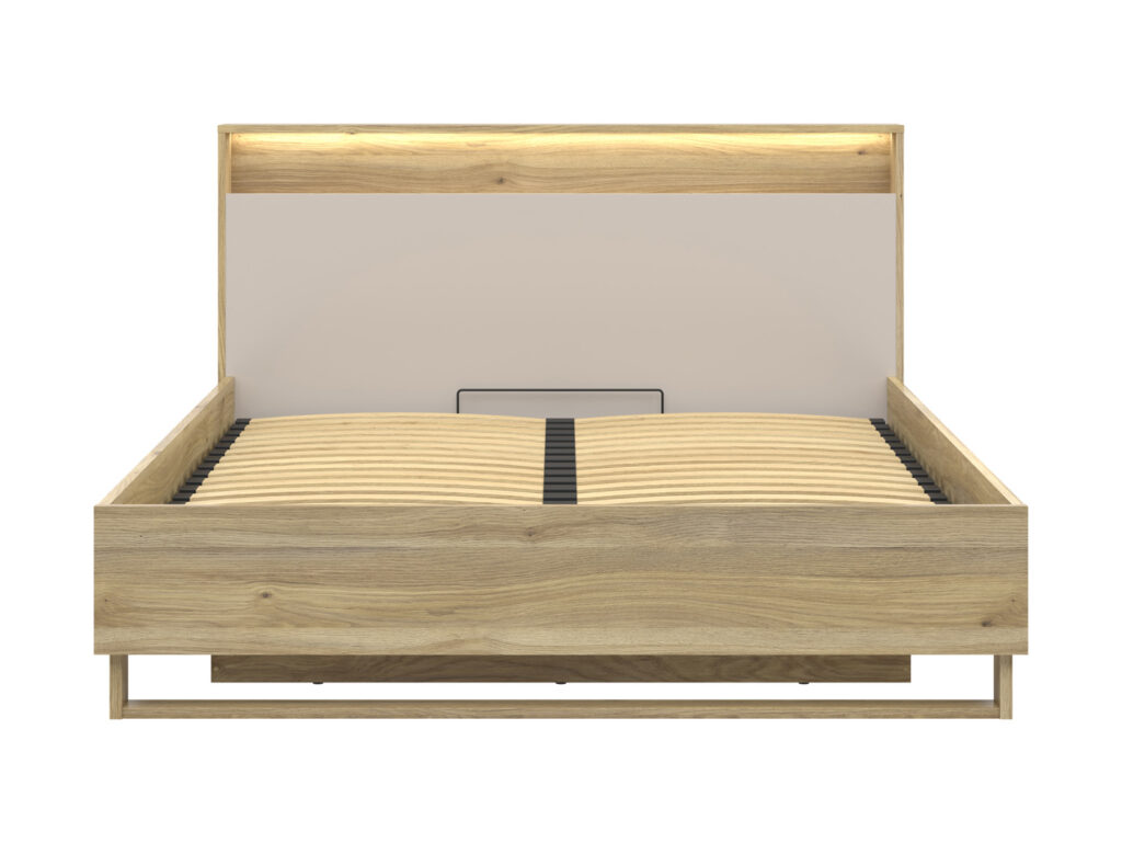 Cashmere Beige Bedroom Furniture Set King Size Ottoman Bed with Wardrobe and Bedside Cabinets - Dalva