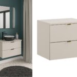 600mm bathroom vanity cabinet with darwers beige cashmere wall hung dalia with worktop web collage 2