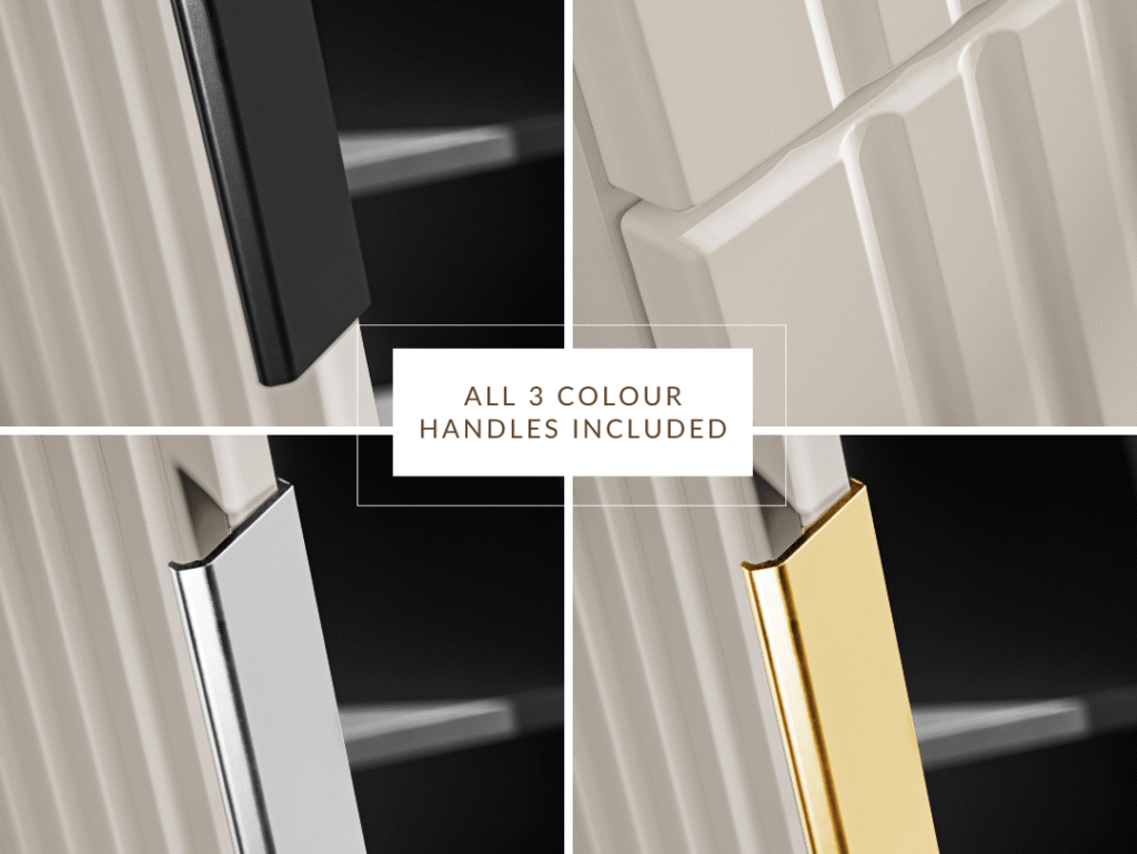 Double Vanity Unit with Basin Fluted Beige Floating Wall Hung Bathroom Sink Cabinet 1200mm Countertop - Adel
