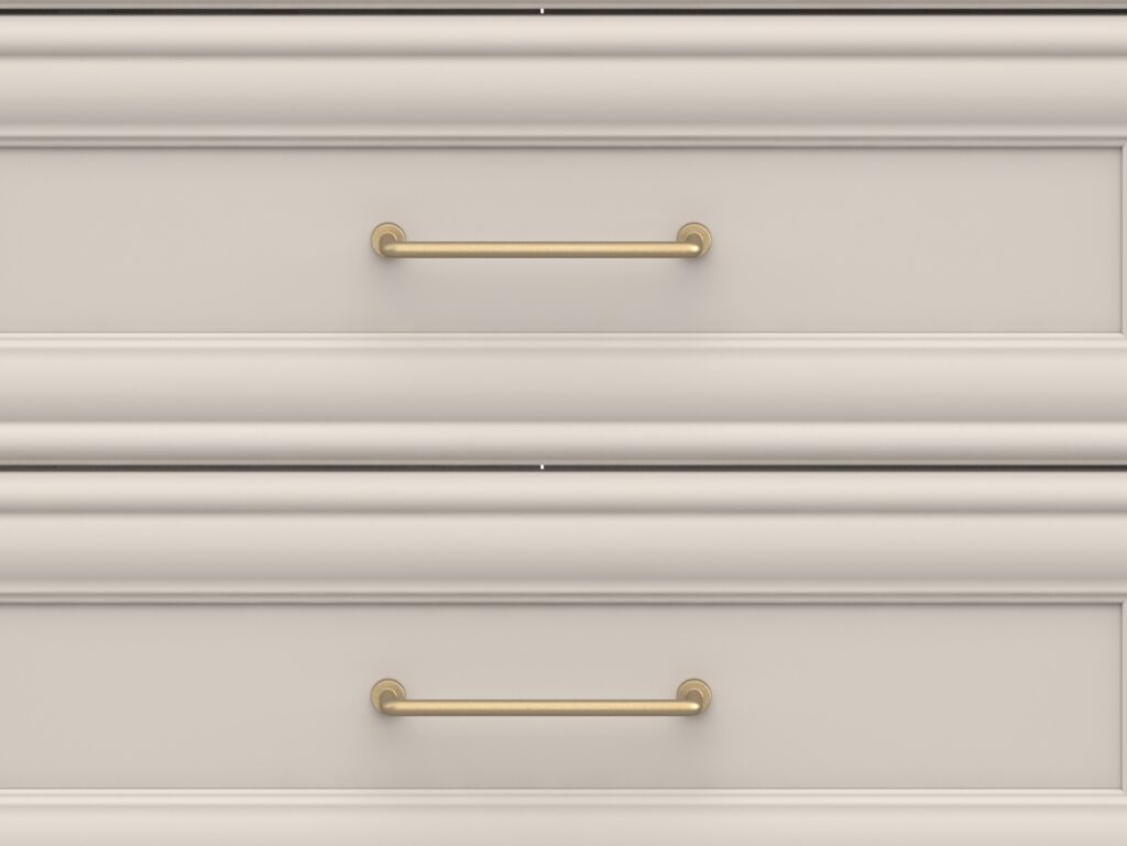Bedside Cabinet Bedroom Nightstand 1 Drawer Side Table Shelf Shaker Style Cashmere Beige and Mauvelle Oak - Anga