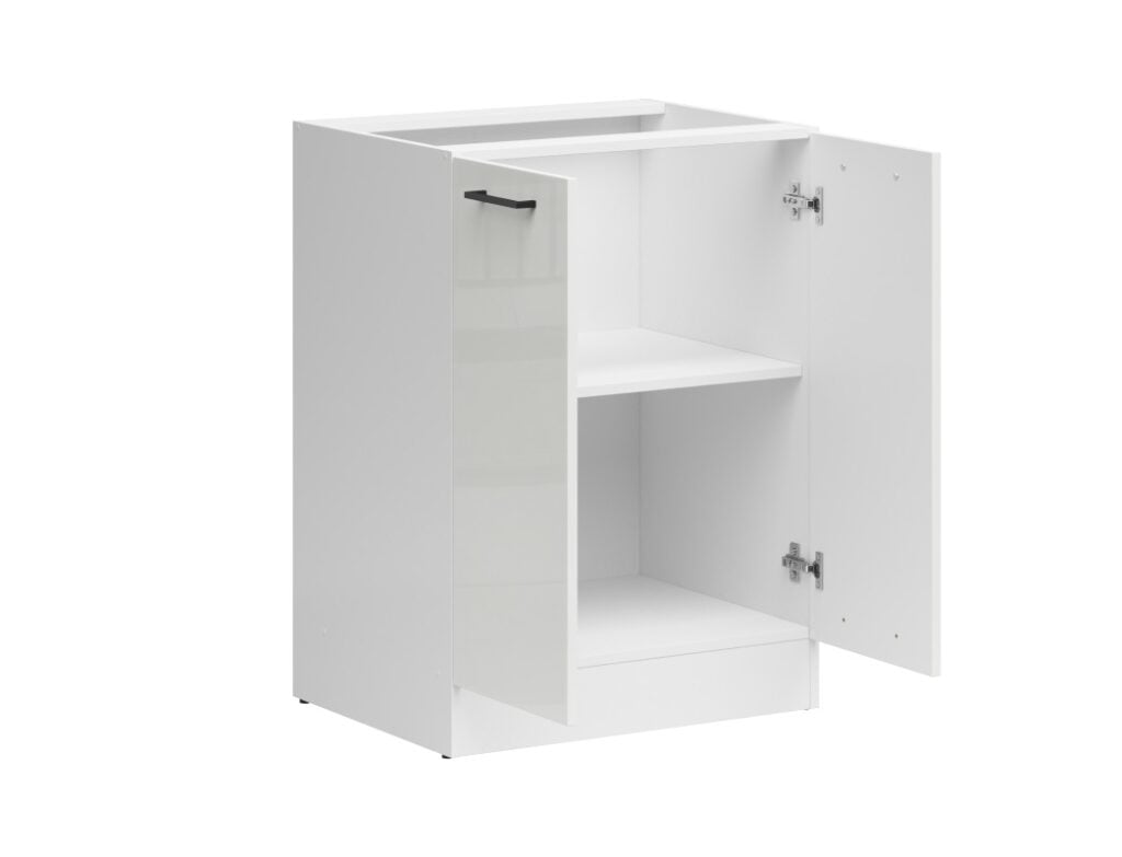 Kitchen Corner Set Cabinets Units Gloss White Modern Freestanding 8 Cupboards Complete DIY Fitted Kitchen - Junona