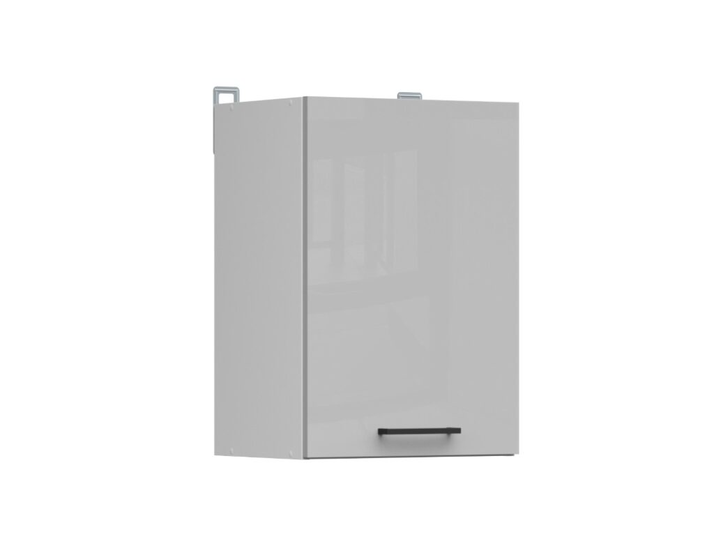 Kitchen Corner Set Cabinets Units Gloss Grey Modern Freestanding 8 Cupboards Complete DIY Fitted Kitchen - Junona