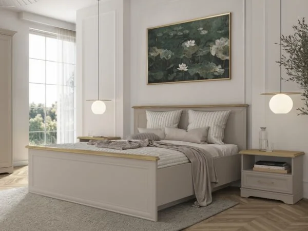 Close-ups furniture roomshot Cashmere beige mauvelle oak effect Anga