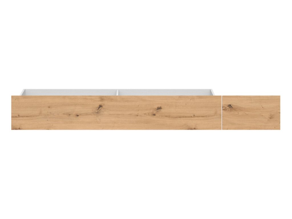 Under Bed Storage Pull Out Underbed Drawer with Wheels Bedroom Storage with Blanking Plate Oak Effect – Vabres