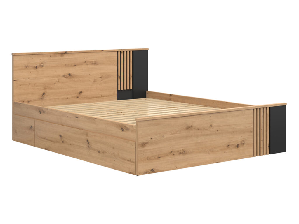 Under Bed Storage Pull Out Underbed Drawer with Wheels Bedroom Storage with Blanking Plate Oak Effect – Vabres