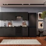 Kitchenette Kitchen Cabinets Graphite Dark Grey Cupboards 7 Unit Fully Fitted Kitchen Package 240cm - Anika